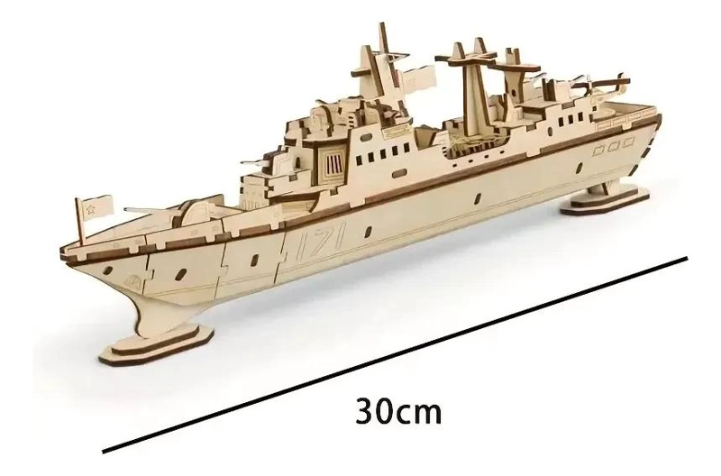 ROMPECABEZAS 3D DE MADERA BARCO PARA NIÑOS - 3