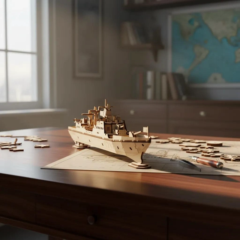 ROMPECABEZAS 3D DE MADERA BARCO PARA NIÑOS - 5