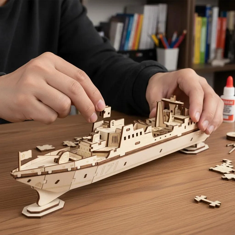ROMPECABEZAS 3D DE MADERA BARCO PARA NIÑOS - 6