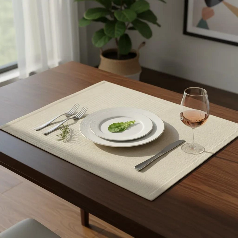 SET DE 4 INDIVIDUALES NATURALES 30X40 CM PARA MESA - 2
