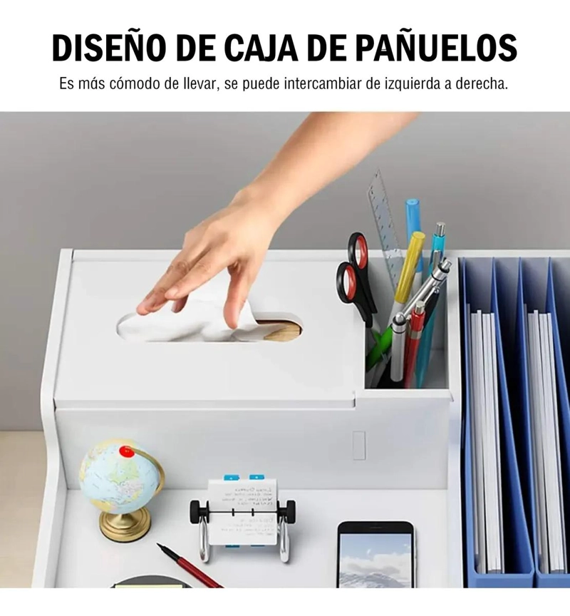 ORGANIZADOR DE ESCRITORIO MULTIFUNCIONAL CON ESTANTES PRACTICOS - 6