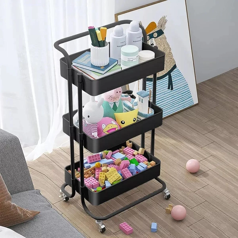 CARRITO ORGANIZADOR DE ALMACENAMIENTO MOVIL DE 3 NIVELES - 6