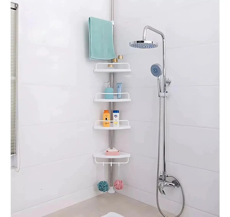 ESQUINERO DE DUCHA AJUSTABLE CON 4 REPISAS DE 2.6M - 5