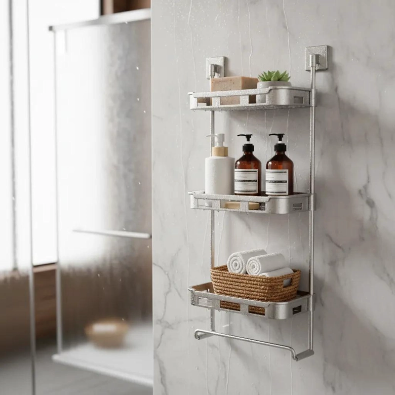 ORGANIZADOR ESQUINERO DE BAÑO O DUCHA 3 NIVELES 80X30 CM - 1