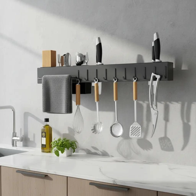 ORGANIZADOR DE COCINA PARA CUCHILLOS DE 60 CM EN GRIS OSCURO - 10
