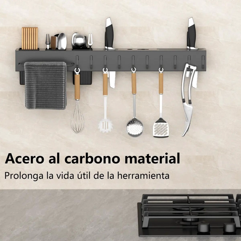 ORGANIZADOR DE COCINA PARA CUCHILLOS DE 60 CM EN GRIS OSCURO - 8