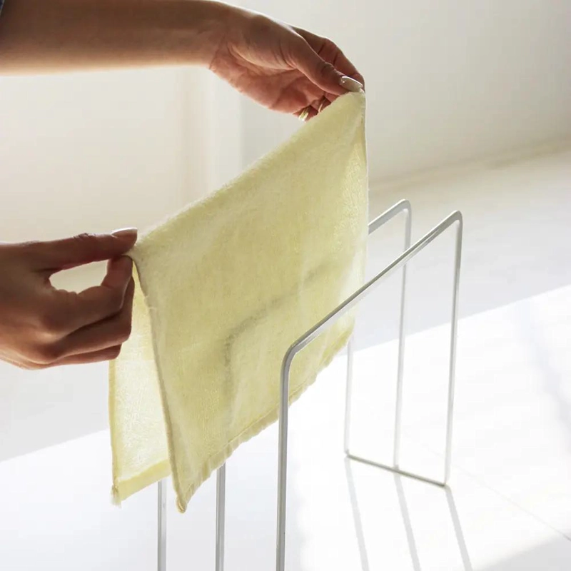 COLGADOR DE PAÑOS DE COCINA BLANCO CON GANCHOS ADICIONALES - 4
