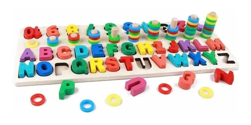 PUZZLE DIDACTICO TRIDIMENSIONAL PARA NIÑOS CON NUMEROS Y LETRAS - 6