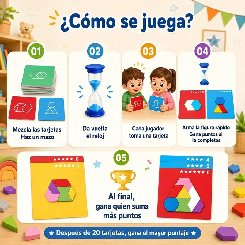 JUEGO EDUCATIVO DE BLOQUES GEOME TRICOS PARA NIÑOS - 2