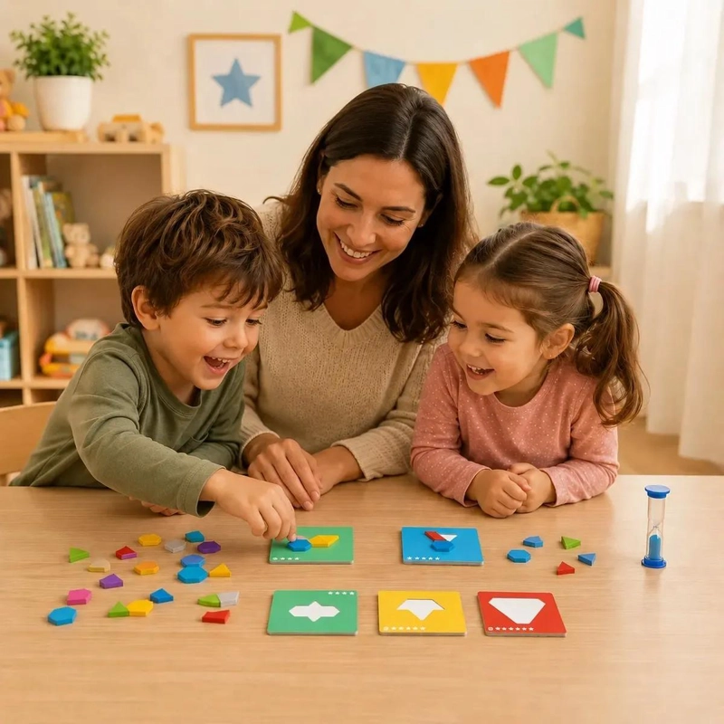 JUEGO EDUCATIVO DE BLOQUES GEOME TRICOS PARA NIÑOS - 4