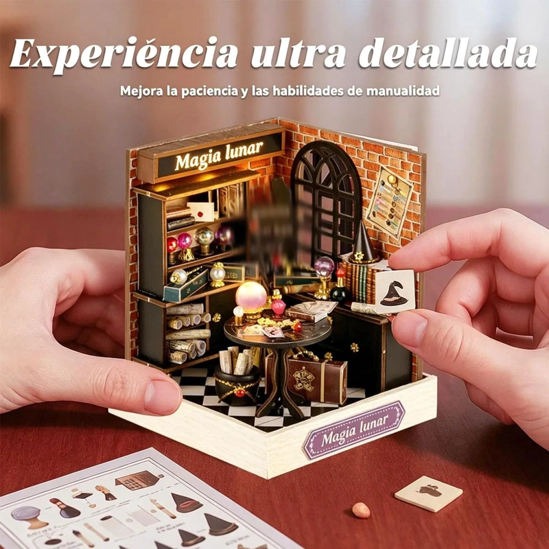 PUZZLE 3D ARMABLE MOON MAGIC PARA DECORAR ESTANTERIAS - 1