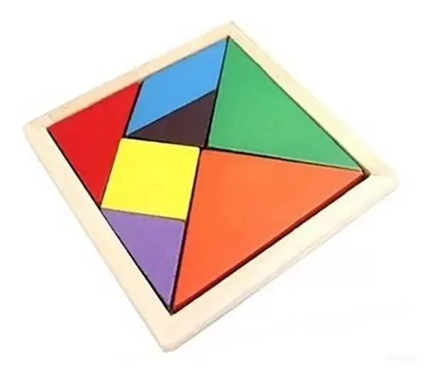 ROMPECABEZAS TANGRAM DE MADERA PARA NIÑOS CON 5 PIEZAS - 5
