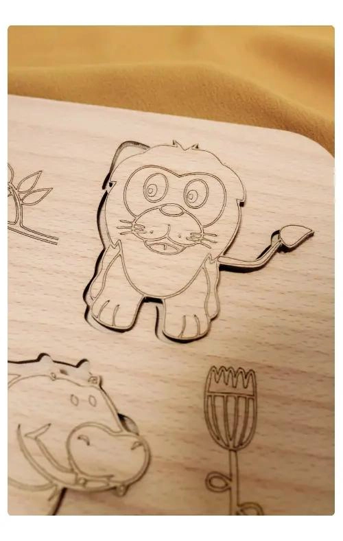 ROMPECABEZA DE ANIMALES DE LA SELVA EN MADERA PARA NIÑOS - 2