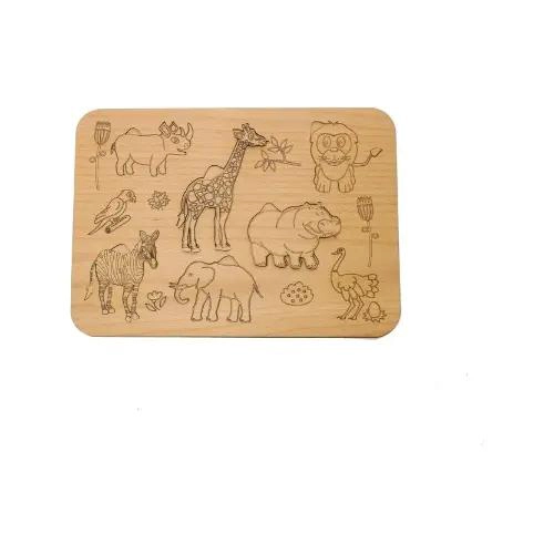 ROMPECABEZA DE ANIMALES DE LA SELVA EN MADERA PARA NIÑOS - 4