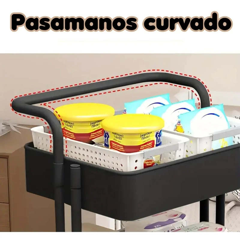 CARRITO ORGANIZADOR MULTI NIVEL CON ESTRUCTURA METALICA - 3