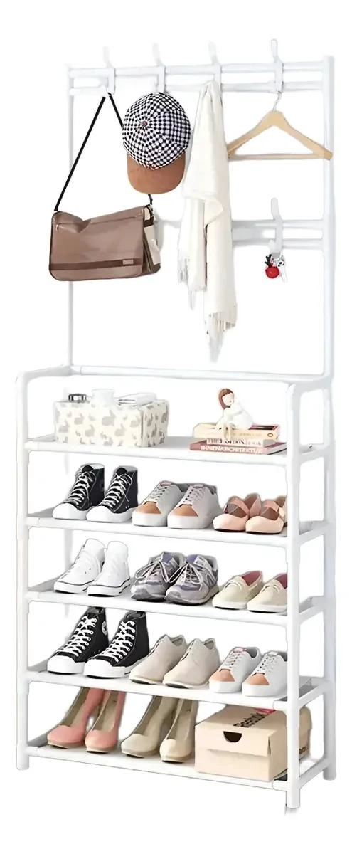 ORGANIZADOR COLGADOR DE ROPA Y ZAPATOS CON 5 ESTANTES - 2