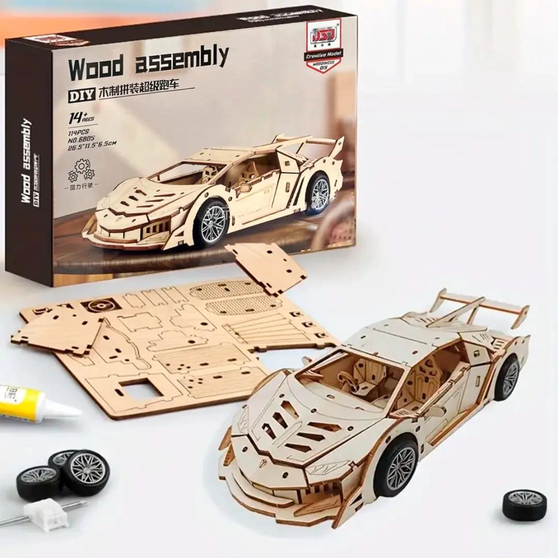 PUZZLE 3D ARMABLE DE MADERA PARA NIÑOS 114 PIEZAS - 9