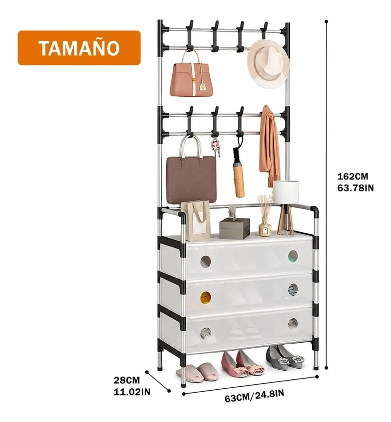 PERCHERO ORGANIZADOR MULTIFUNCIONAL PARA ZAPATOS Y ACCESORIOS - 2