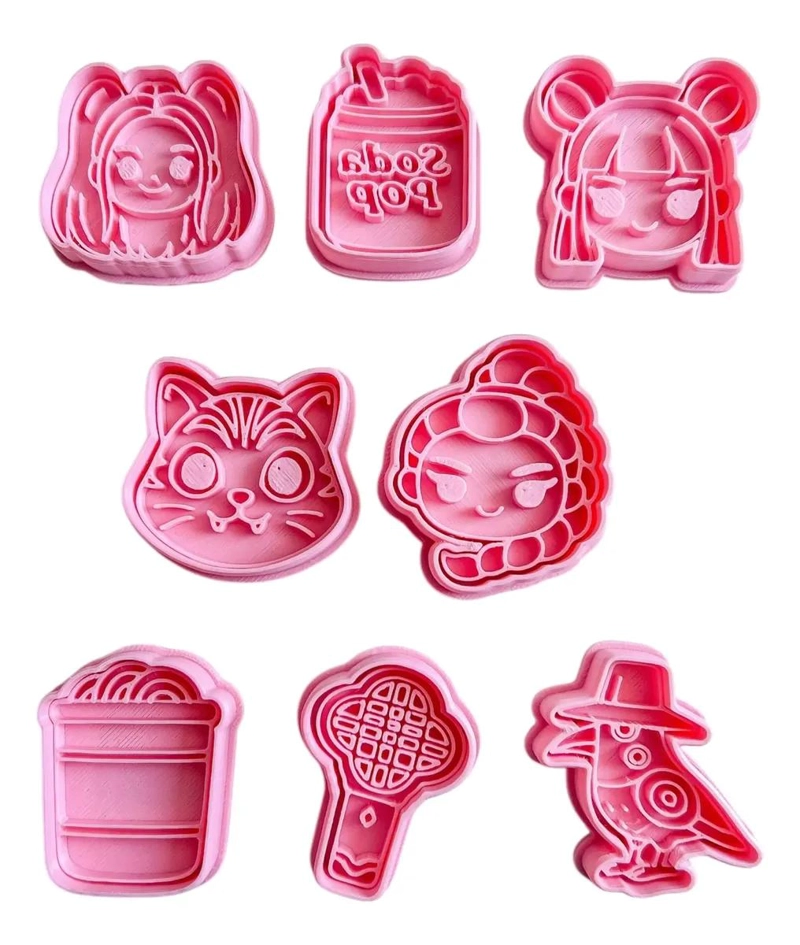 SET DE CORTADORES DE GALLETAS CON DISEÑO K-POP EN PLASTICO PLA - 1