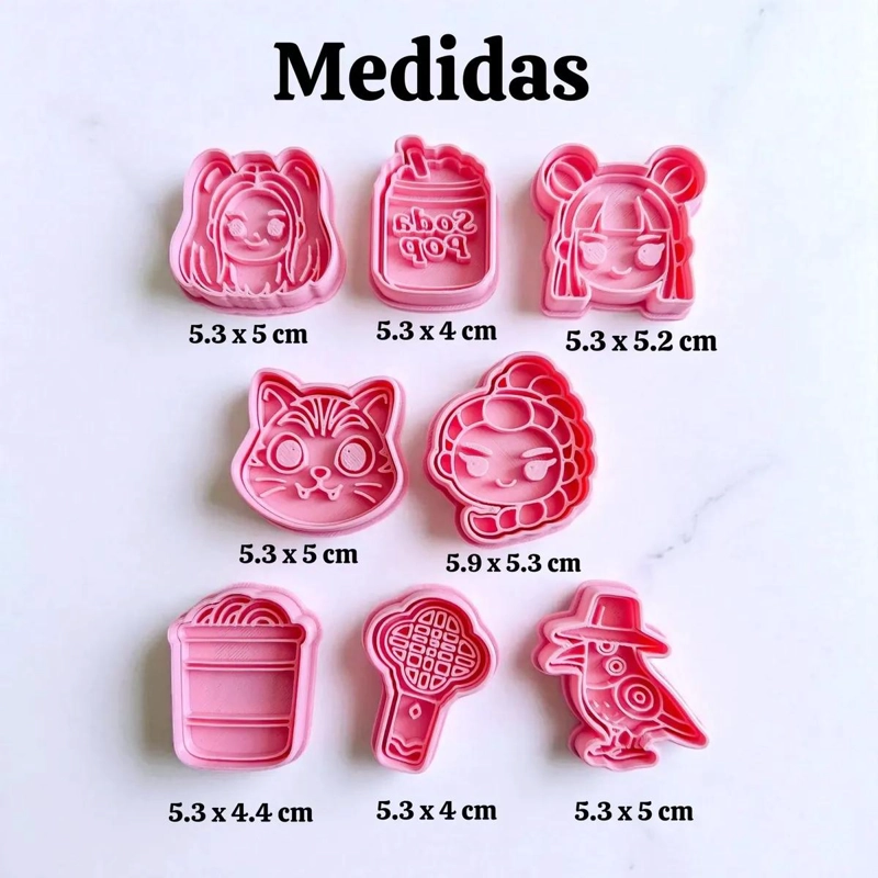 SET DE CORTADORES DE GALLETAS CON DISEÑO K-POP EN PLASTICO PLA - 2