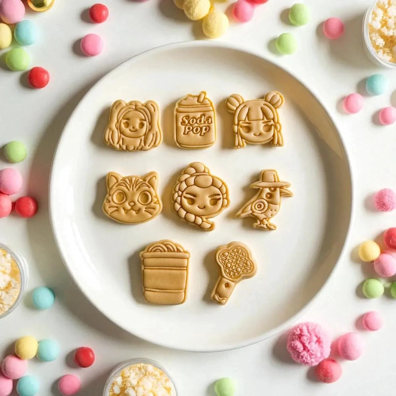 SET DE CORTADORES DE GALLETAS CON DISEÑO K-POP EN PLASTICO PLA - 3