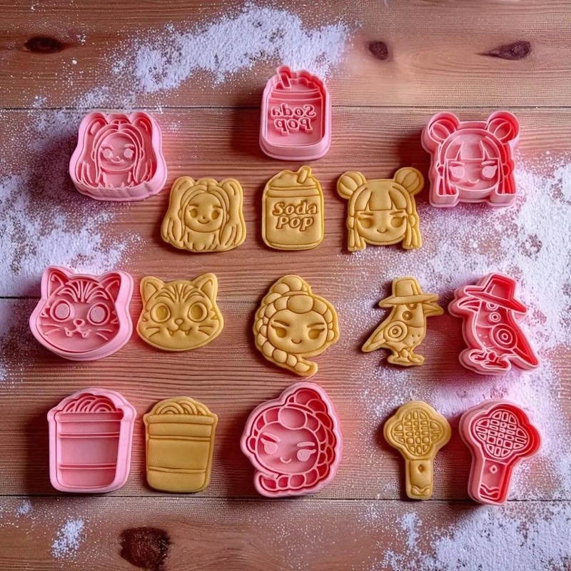 SET DE CORTADORES DE GALLETAS CON DISEÑO K-POP EN PLASTICO PLA - 4