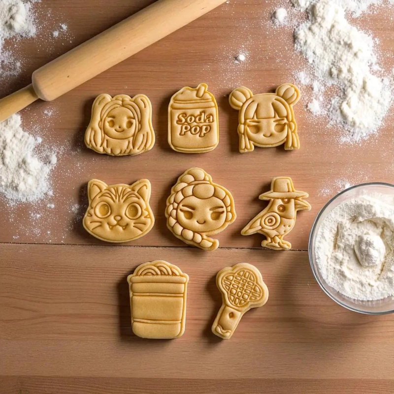 SET DE CORTADORES DE GALLETAS CON DISEÑO K-POP EN PLASTICO PLA - 5