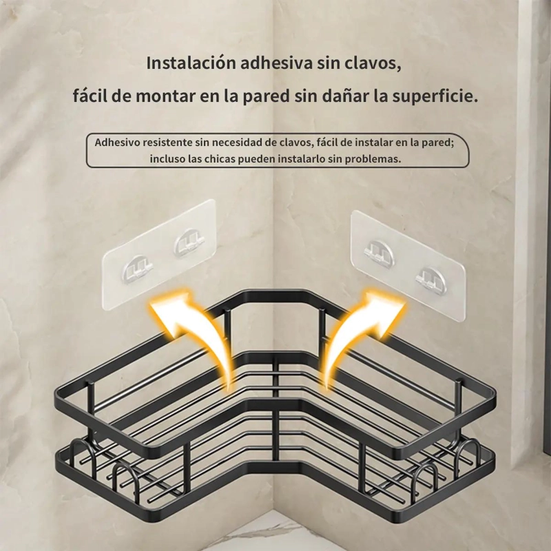 ESTANTE ORGANIZADOR DE BAÑO SIN TALADRO PARA DUCHA - 6
