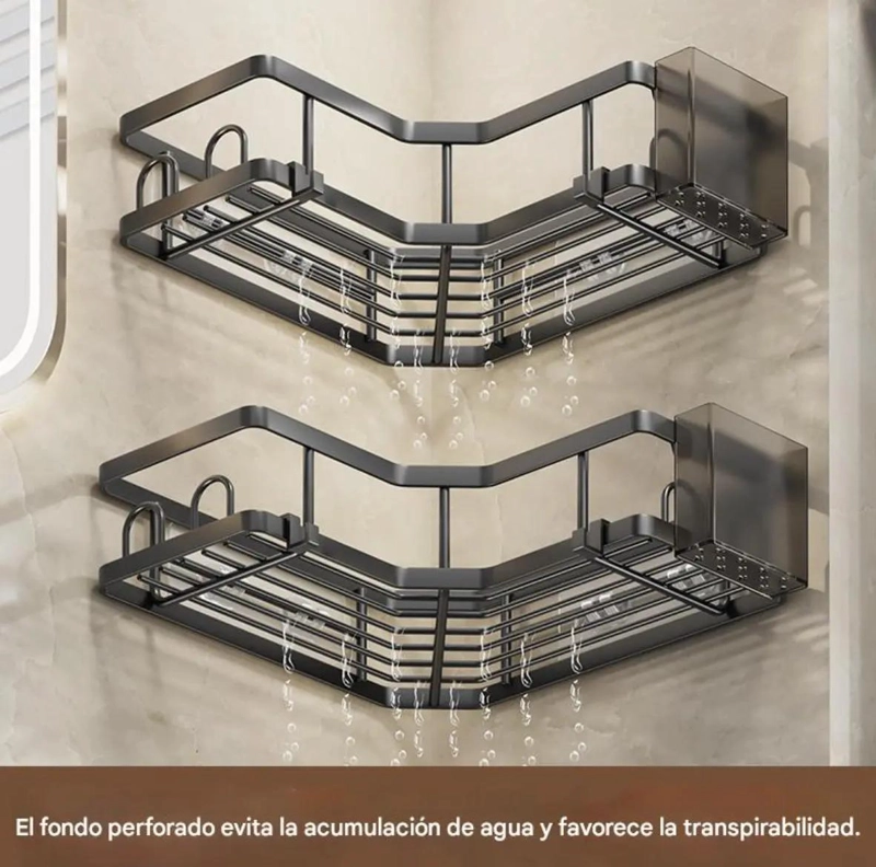 ESTANTE ORGANIZADOR DE BAÑO SIN TALADRO PARA DUCHA - 9