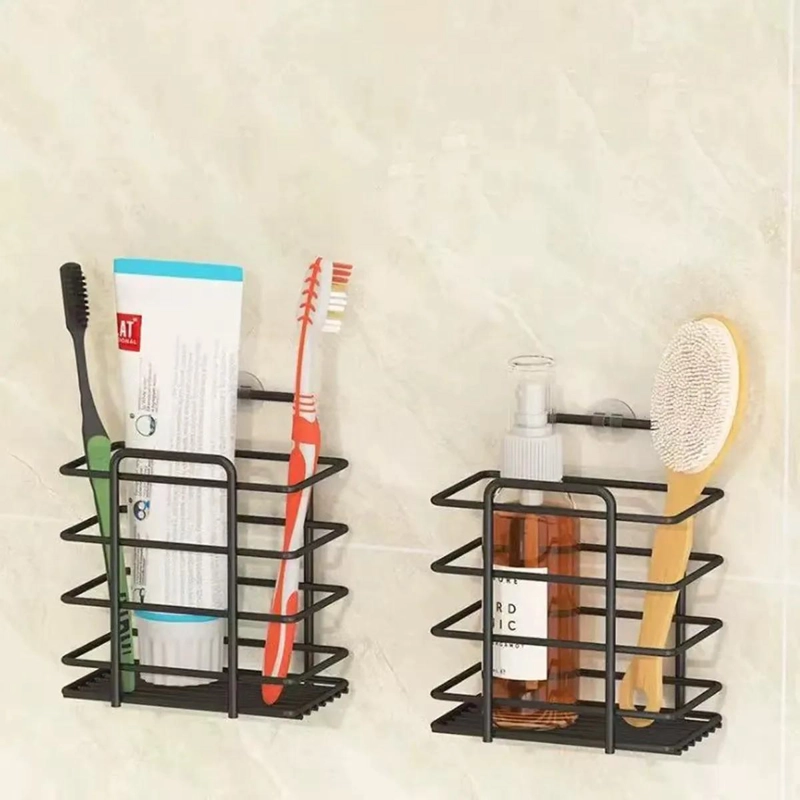 SET DE 5 ORGANIZADORES ADHESIVOS PARA BAÑO SIN PERFORAR - 9