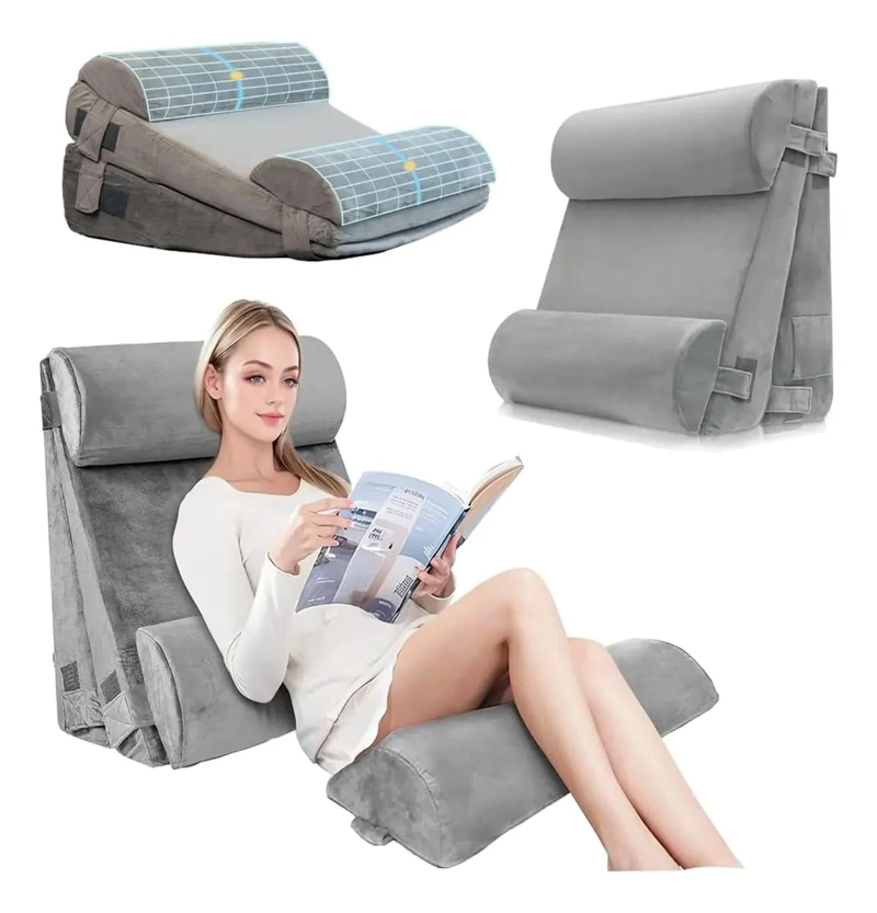CONJUNTO DE ALMOHADAS ORTOPE DICAS EN CUÑA PARA CAMA 4 PIEZAS - 1