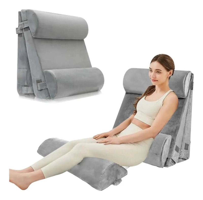 CONJUNTO DE ALMOHADAS ORTOPE DICAS EN CUÑA PARA CAMA 4 PIEZAS - 2