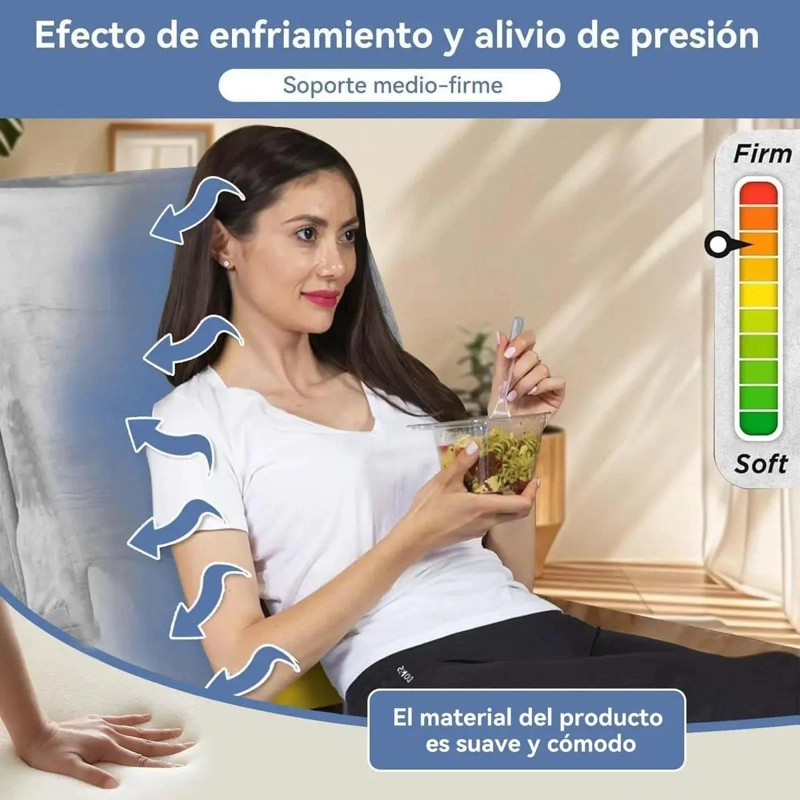 CONJUNTO DE ALMOHADAS ORTOPE DICAS EN CUÑA PARA CAMA 4 PIEZAS - 5