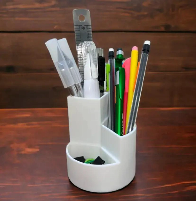 ORGANIZADOR CIRCULAR MINI PARA ESCRITORIO BLANCO - 2