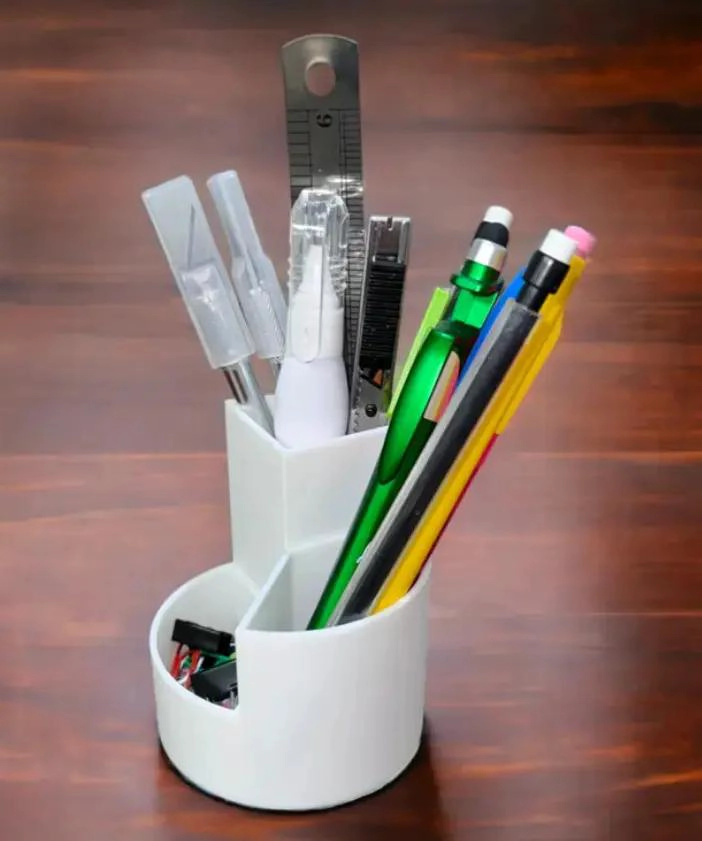 ORGANIZADOR CIRCULAR MINI PARA ESCRITORIO BLANCO - 4