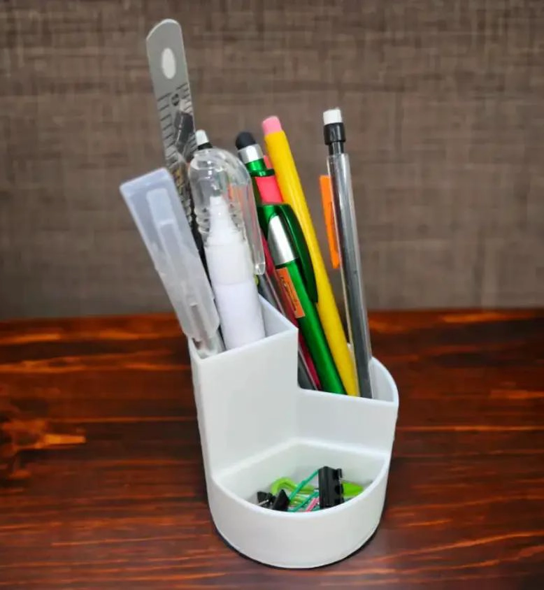 ORGANIZADOR CIRCULAR MINI PARA ESCRITORIO BLANCO - 5