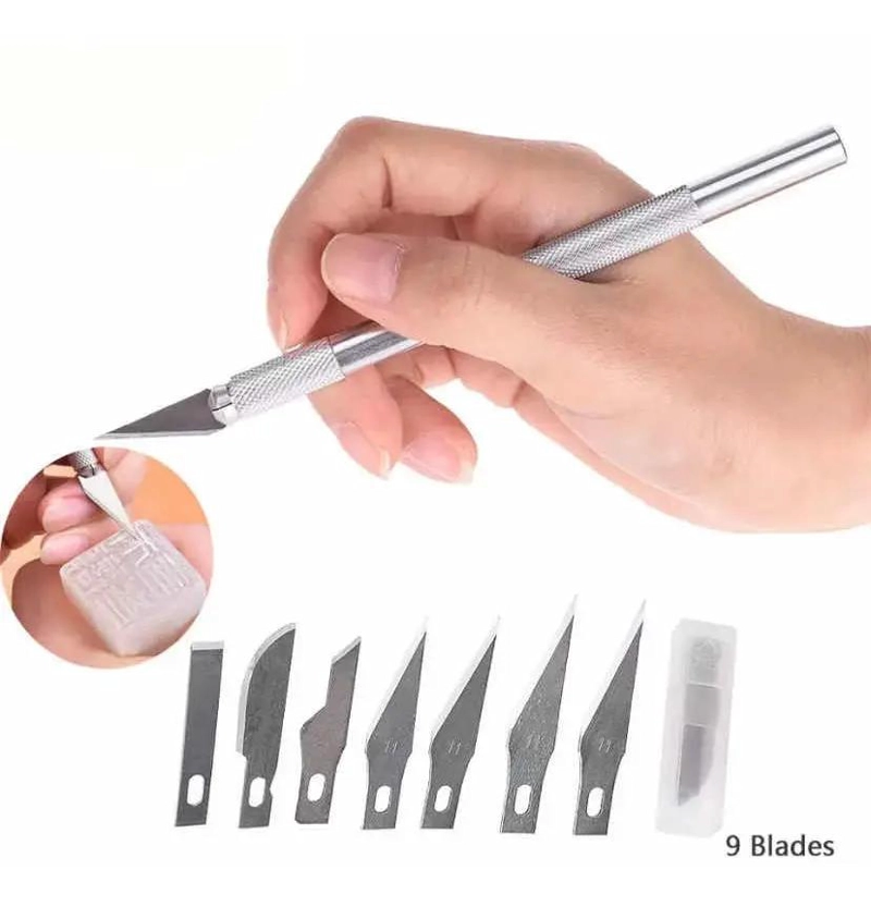 BISTURI DE PRECISION PARA MAQUETA CON 9 CUCHILLAS - 2