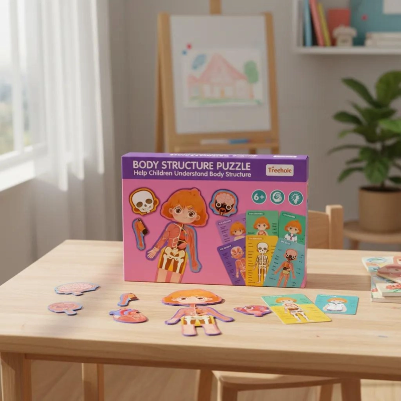 PUZZLE DIDACTICO INFANTIL DE ANATOMIA HUMANA POR CAPAS - 1