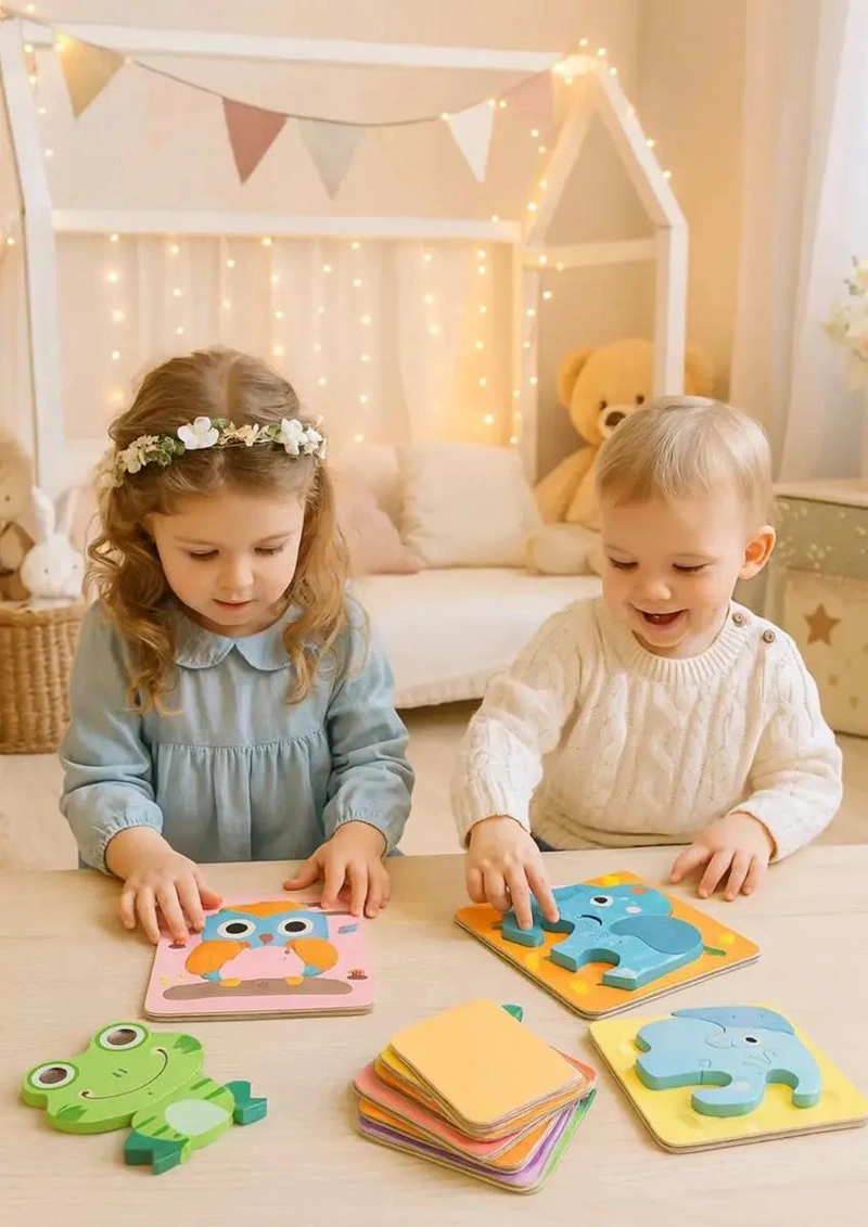 ROMPECABEZAS 3D DE MADERA PARA NIÑOS PACK DE 6 - 3