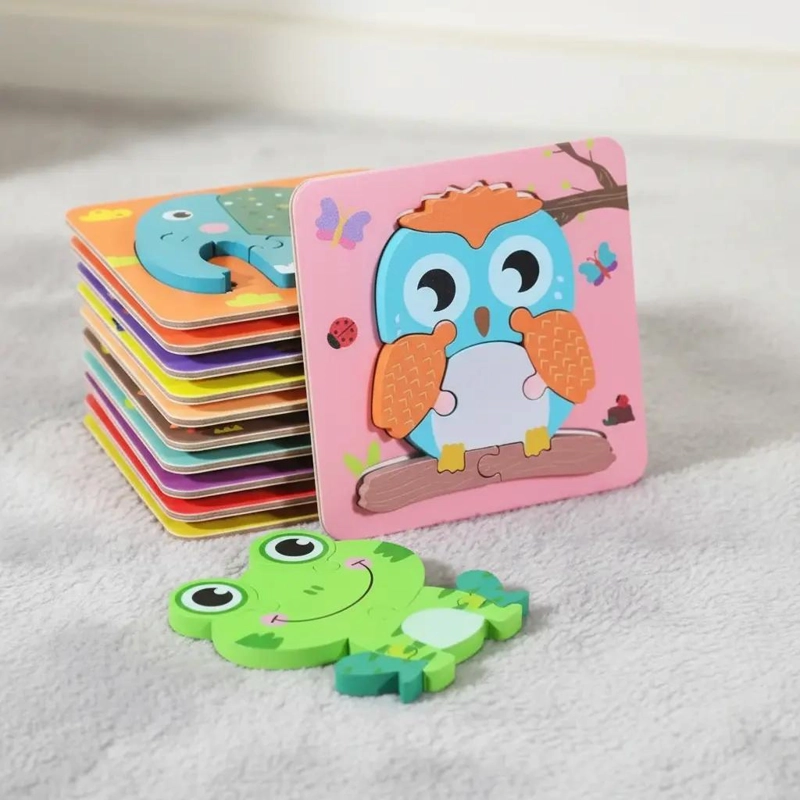 ROMPECABEZAS 3D DE MADERA PARA NIÑOS PACK DE 6 - 4