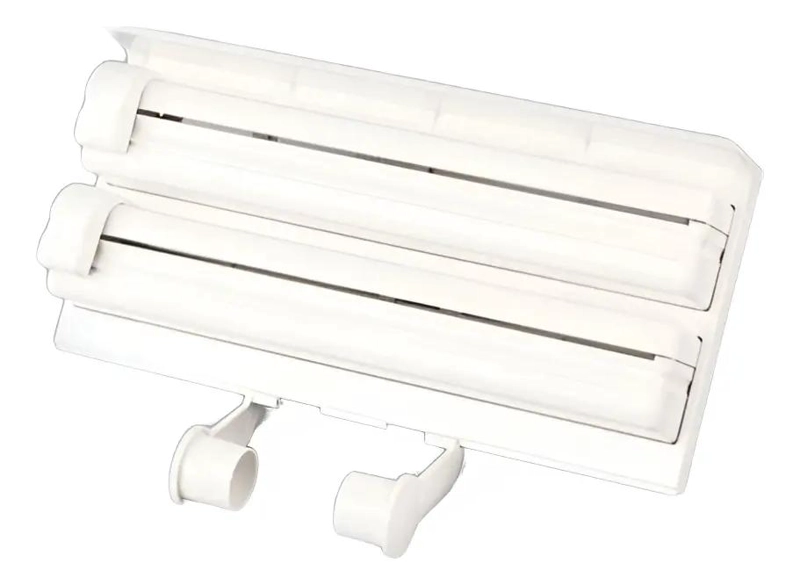 PORTARROLLO DISPENSADOR TRIPLE PARA COCINA CON CORTA FACIL - 8
