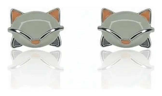 AROS DE PLATA 925 CON DISEÑO DE ANIMALITOS Y TOPE - 1