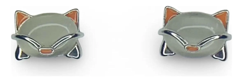 AROS DE PLATA 925 CON DISEÑO DE ANIMALITOS Y TOPE - 2