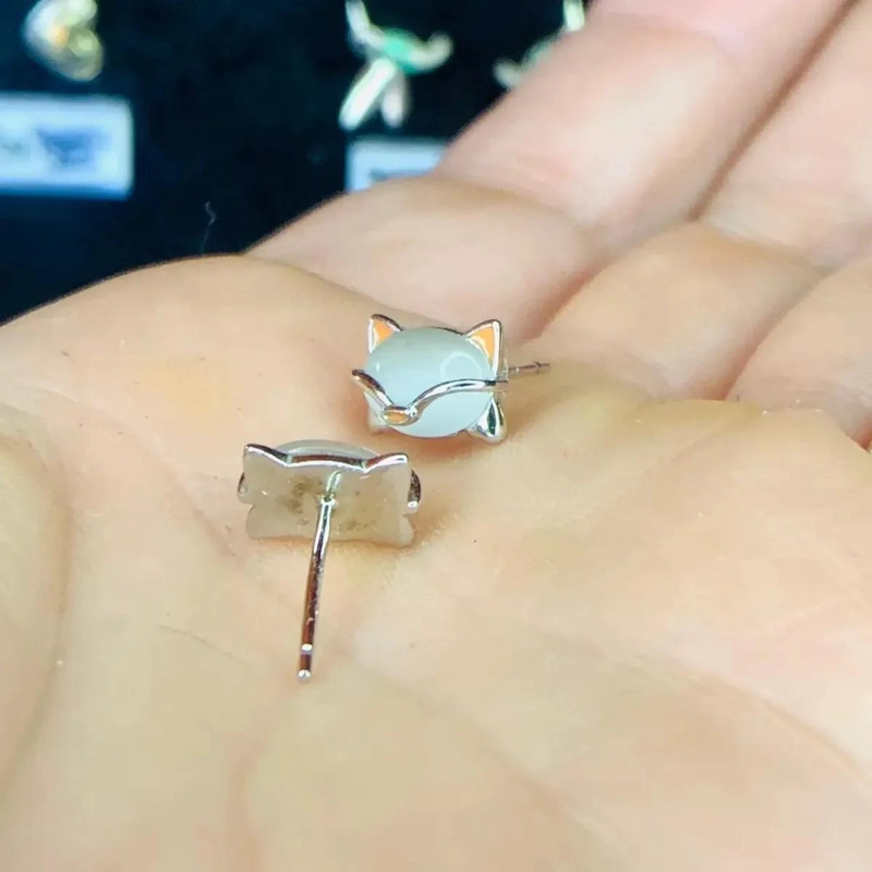 AROS DE PLATA 925 CON DISEÑO DE ANIMALITOS Y TOPE - 4