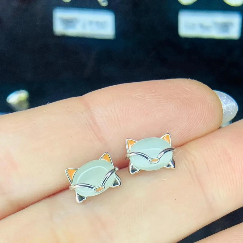 AROS DE PLATA 925 CON DISEÑO DE ANIMALITOS Y TOPE - 6