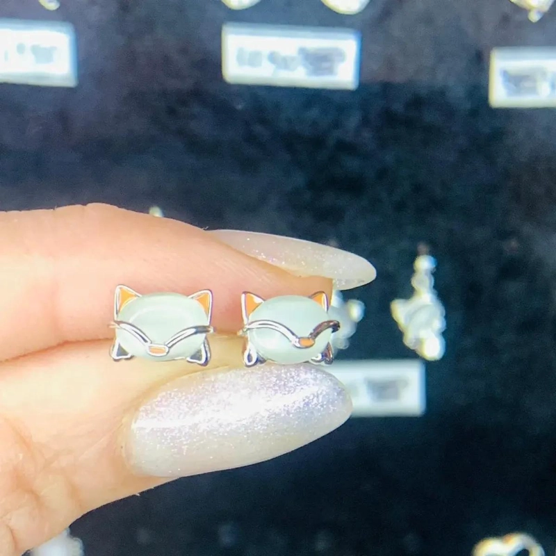 AROS DE PLATA 925 CON DISEÑO DE ANIMALITOS Y TOPE - 8