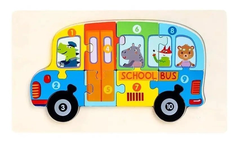 ROMPECABEZAS DE MADERA 3D PARA NIÑOS PACK DE 5 - 4