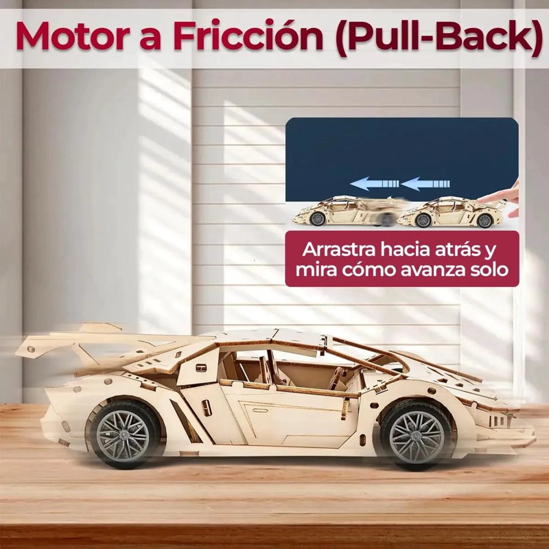 PUZZLE 3D ARMABLE DE MADERA CON MOTOR DINAMICO - 4
