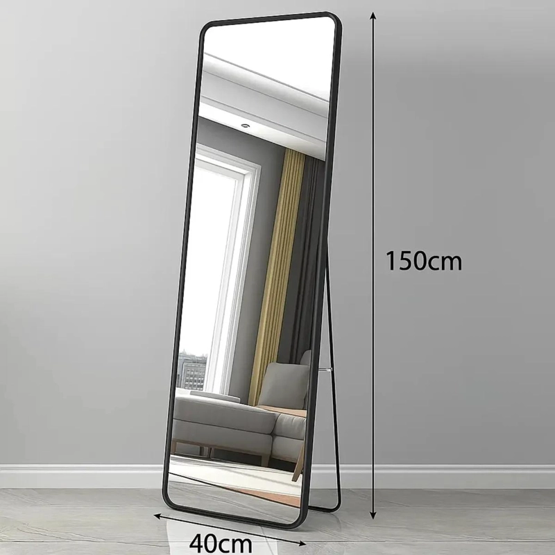 ESPEJO RECTANGULAR DE CUERPO ENTERO 150X40 CM CON SOPORTE ESTABLE - 7