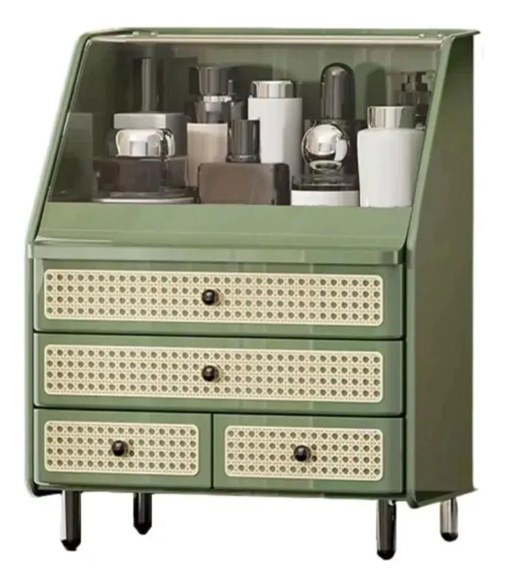 ORGANIZADOR DE MAQUILLAJE PREMIUM EN COLOR VERDE - 1